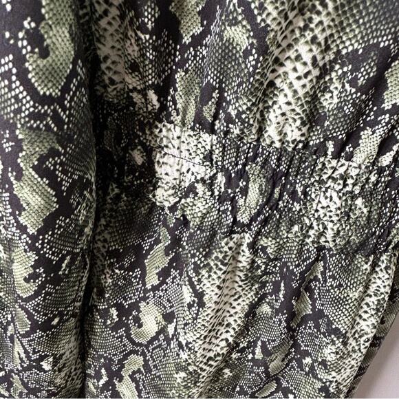 Alex Marie Green Black Snakeskin Dress Size 14 - Picture 9 of 12